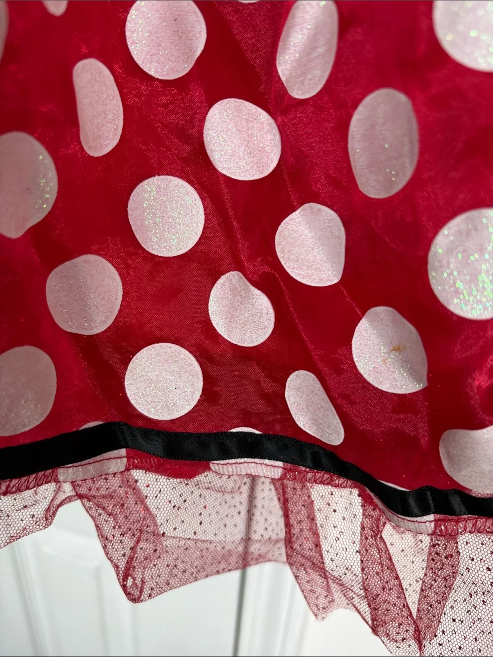 Disney Minnie Mouse Costume Dress Size 6 Red/White